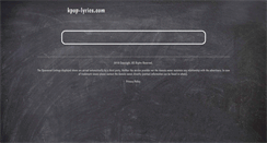 Desktop Screenshot of kpop-lyrics.com